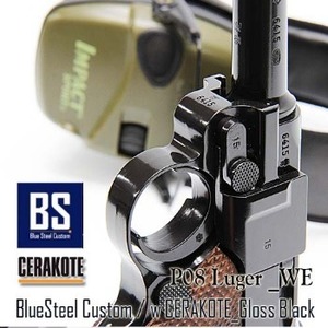[BS] P08 루거 4&quot; 풀마킹 유광 블랙 세라코트 블루스틸 커스텀_P08 Luger Gloss Black Cerakote custom_WE